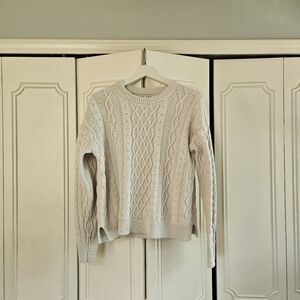 J.Crew Cream Cable Knit Sweater